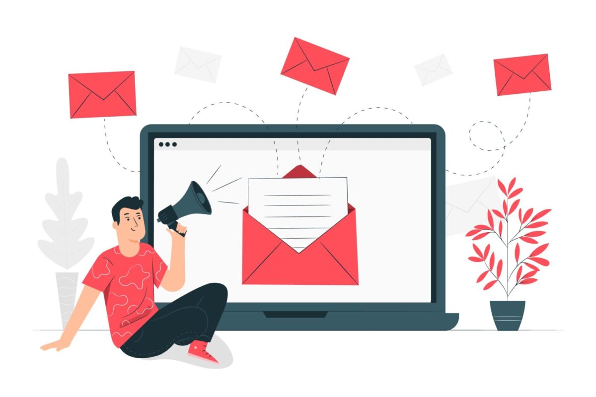 Image shows that how Email marketing works