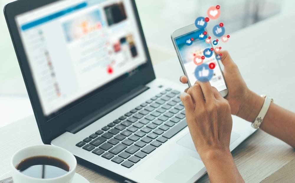 Image shows that AI in Social Media Marketing